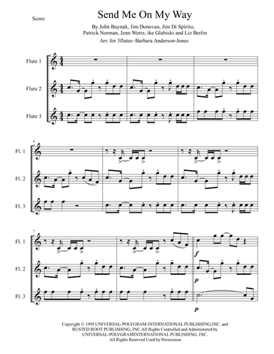 Send Me On My Way - Score Only