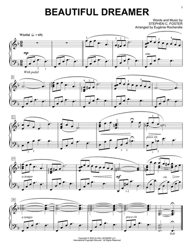 Beautiful Dreamer (arr. Eugénie Rocherolle)