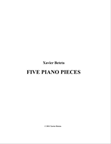 Five Piano Pieces