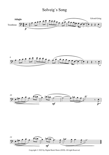 Solveig`s Song - Edvard Grieg (Trombone)