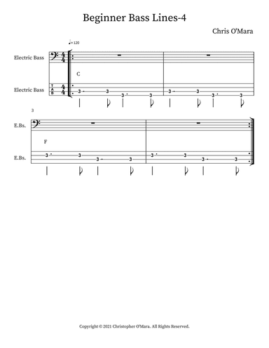 Beginner Bass Lines-4