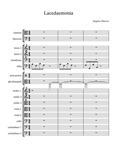 Lacedaemonia - Score Only