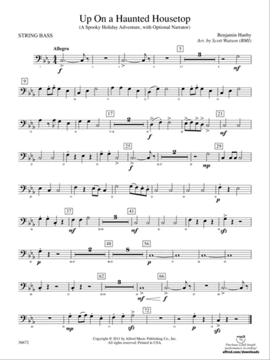 Up on a Haunted Housetop: (wp) String Bass