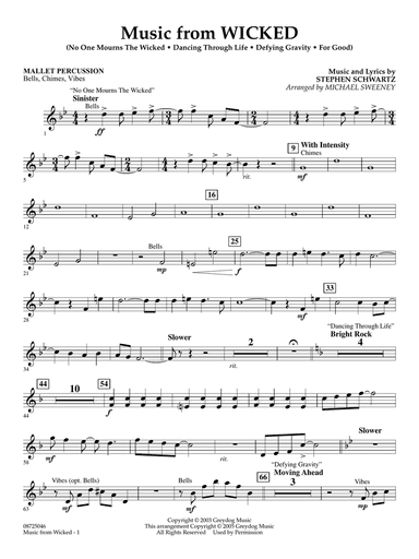 Music from Wicked (arr. Michael Sweeney) - Mallet Percussion