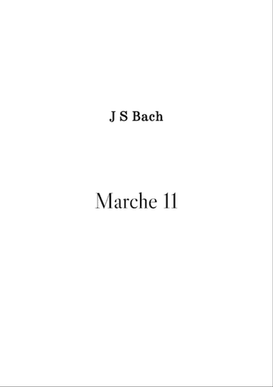 Marche 11 - Notebook for Anna Magdalena