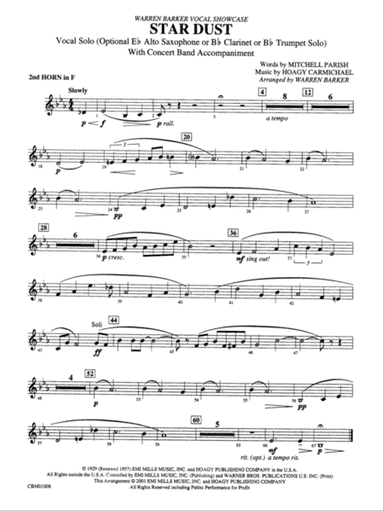 Star Dust: 2nd F Horn