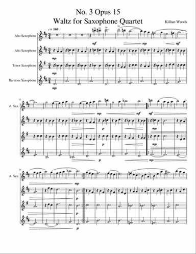 Waltz for Saxophone Quartet
