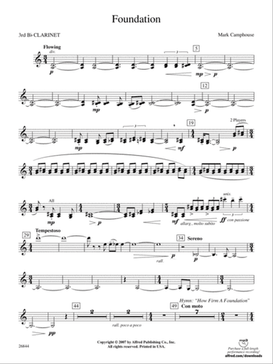 Foundation: 3rd B-flat Clarinet