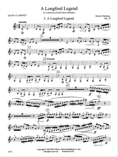 A Longford Legend: 2nd B-flat Clarinet