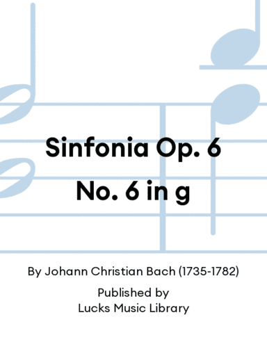 Sinfonia Op. 6 No. 6 in g