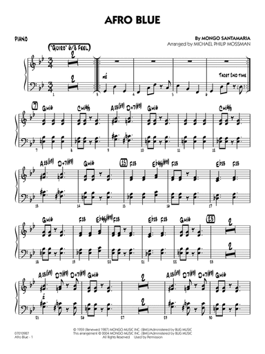 Afro Blue (arr. Michael Philip Mossman) - Piano