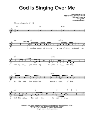 God Is Singing Over Me (arr. Bradley Knight)