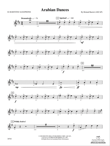 Arabian Dances: E-flat Baritone Saxophone