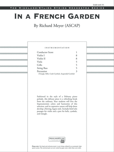 In a French Garden: Score