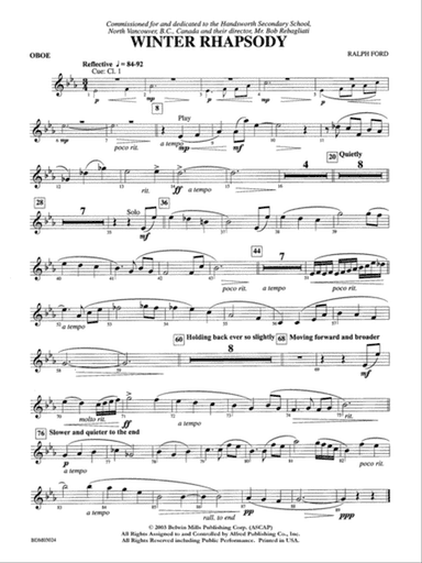 Winter Rhapsody: Oboe