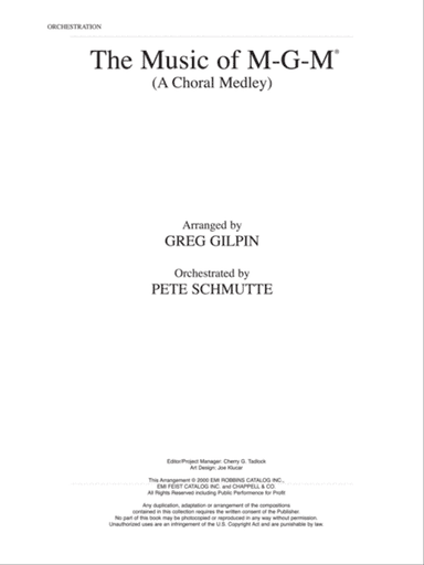 The Music of M-G-M (A Choral Medley): Score