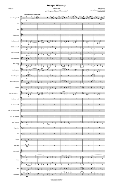 Trumpet Voluntary for Trumpet Solo and Concert Band