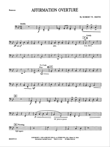 Affirmation Overture: Bassoon
