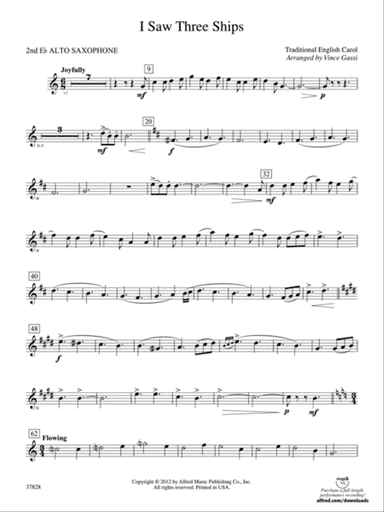 I Saw Three Ships: 2nd E-flat Alto Saxophone