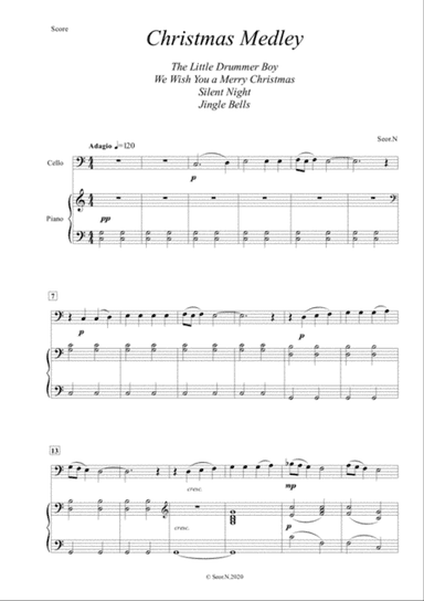 Christmas Medley for Cello and Piano