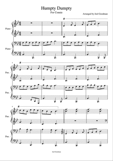 Humpty Dumpty - 4 hands piano