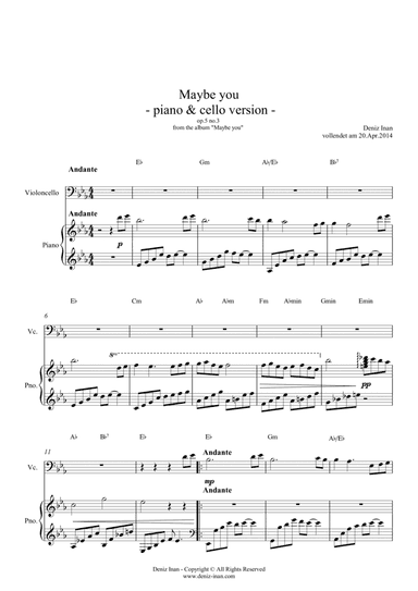 op.5 no.3 - Maybe You (cello & piano)