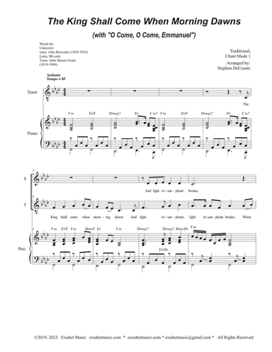 The King Shall Come (with "O Come, O Come, Emmanuel") (Duet for Soprano and Tenor solo)
