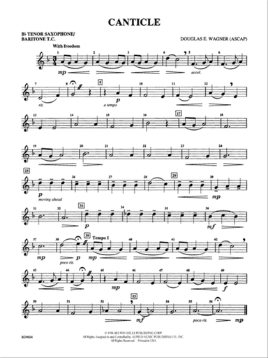 Canticle: B-flat Tenor Saxophone