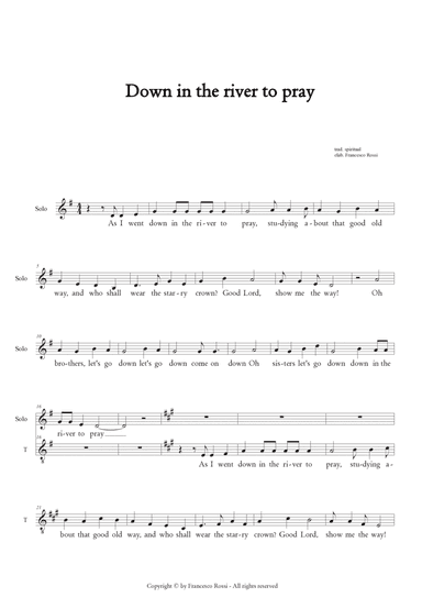 DOWN IN THE RIVER TO PRAY