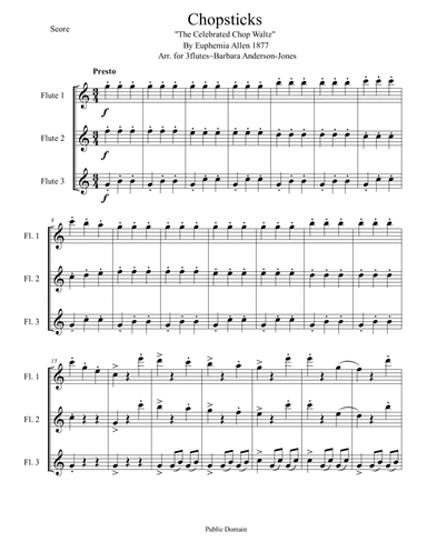 Chopsticks - Score Only