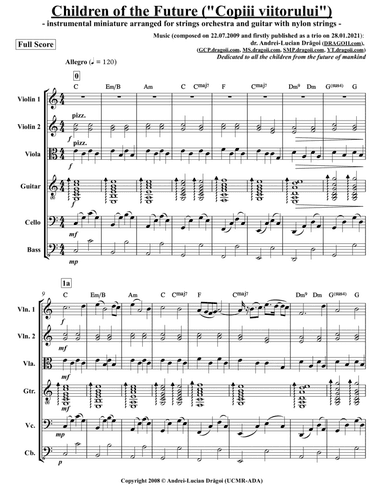 Children of the future (Copiii viitorului) - miniature arranged for for strings orchestra and guitar