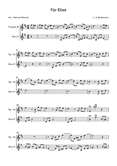 Fur Elise - Beethoven Trumpet and Horn
