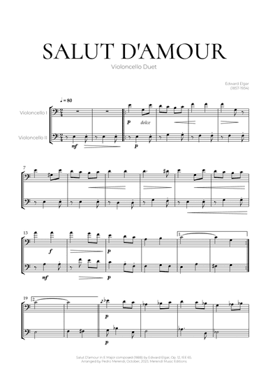 Salut D’amour (Cello Duet) - Edward Elgar