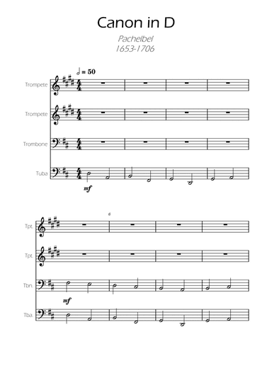 Canon in D - Pachelbel - Brass Quartet