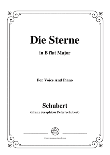 Schubert-Die Sterne,in B flat Major,for Voice&Piano