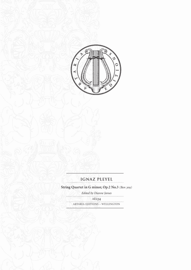 String Quartet in G minor, Op. 2, No. 3 (Benton 309) - Score Only