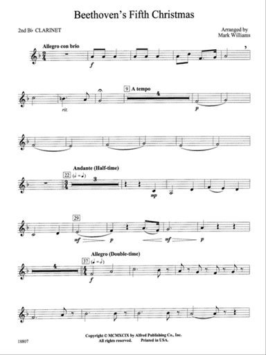 Beethoven's Fifth Christmas: 2nd B-flat Clarinet