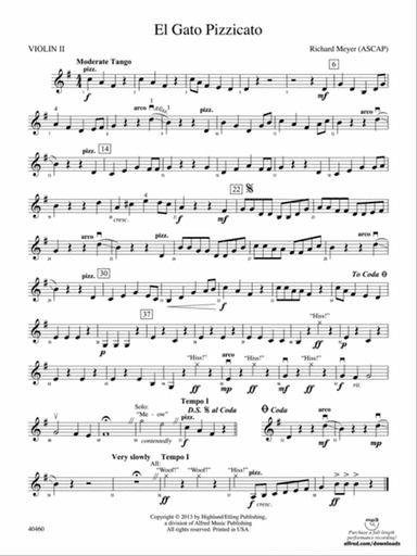El Gato Pizzicato: 2nd Violin