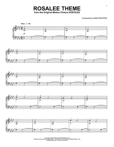 Rosalee Theme (from Hostiles)