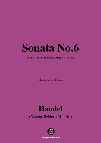 Handel-Sonata No.6,for Cello and Piano