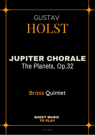 Jupiter Chorale from The Planets - Brass Quintet (Full Score and Parts)