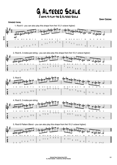 G Altered Scale (5 Ways to Play)