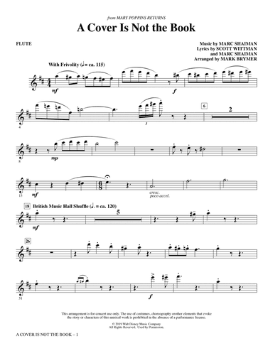A Cover Is Not the Book (from Mary Poppins Returns) (arr. Mark Brymer) - Flute