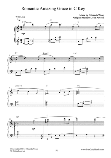 Romantic Amazing Grace in C ( Love Version)