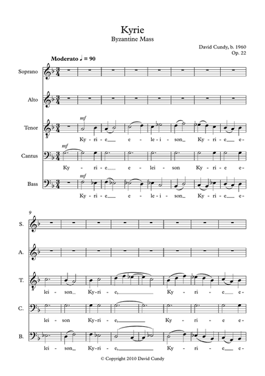 Byzantine Mass, Op. 22