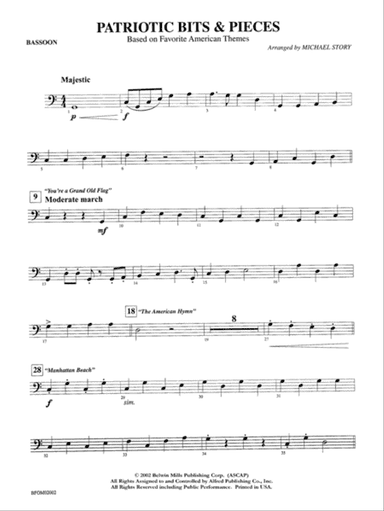 Patriotic Bits & Pieces (based on Favorite American Themes): Bassoon