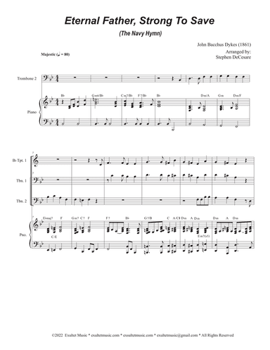 Eternal Father, Strong To Save (The Navy Hymn) (Brass Quartet and Piano - Alternate Version)