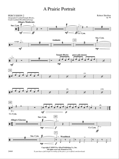 A Prairie Portrait: 2nd Percussion