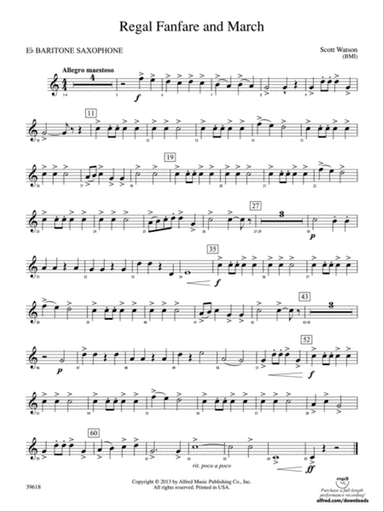 Regal Fanfare and March: E-flat Baritone Saxophone