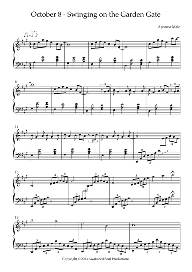 October 8 - Swinging on the Garden Gate